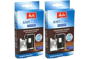 DUJULE Lot de 2 sachets de détartrant anti-calcaire pour machines à café Melitta 178582 - 2 sachets de poudre de 40 g chacun (2 x 40 g) - L'emballage peut varier