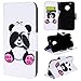 Produktbild SMART LEGEND Lederhülle für Motorola Moto G5 Plus Ledertasche Hülle Muster Schutzhülle Premium PU Leder Flip Wallet Case Protective Cover Innere Weiche Silikon Bookcase Handy Tasche Schale mit Kartenfächer Magnetverschluß Standfunktion Etui - Schön Panda