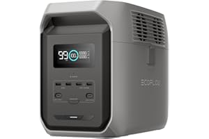 EF ECOFLOW ECOFLOW DELTA 3 1500 Portable Power Station, 1536Wh LiFePO4 Battery, 1.5 Hr Full Recharge, 1800W (3600W Surge), Solar Generator for Home Backup, Emergency, RV, Outdoor Camping, and Power Outages