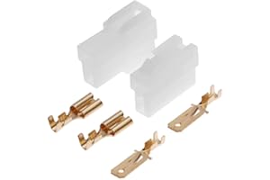 Akaddy T-Type 2 Pin DC Power Connector Plug for VHF/UHF Kenwood Yaesu Icom Radio