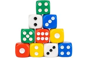 Storm&Lighthouse Juego de 10 Dados de Seis Caras de Colores D6 Dados Set de Dados más Suaves