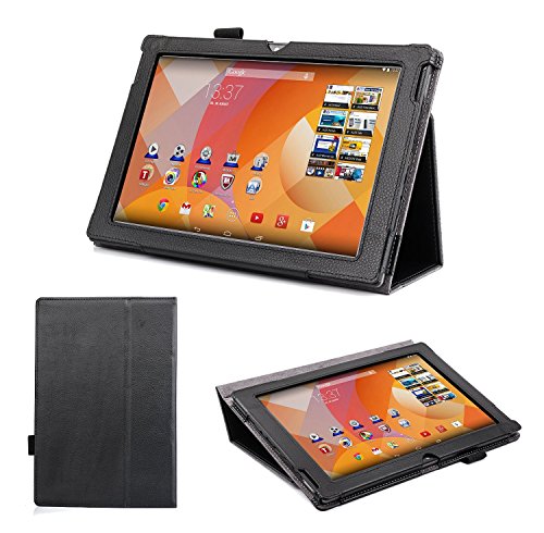 Originale Supremery Medion Lifetab S10366 S10365 S10346 S10334 S10333 Tasche Hülle Case Cover Schutzhülle Etui mit Standfunktion Farbe: Schwarz