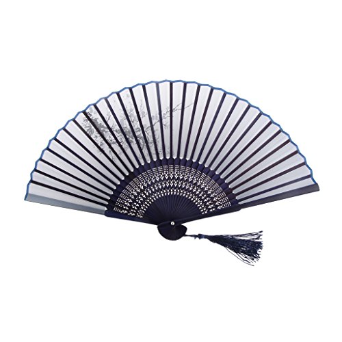 Seide Handventilator Sakura Multi Farbe Falten Fächer Bambus - 02