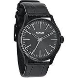 Nixon Herren-Armbanduhr XL Sentry 38 Analog Quarz Leder A3771886-00