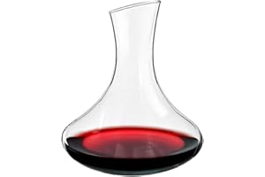 ACAN Tradineur - Decantador de vino de cristal, dispensador, jarra, oxigenador, aireador para vino tinto o blanco, elegante, regalo original, decoración - 1,5 litros