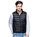 Produktbild iHAIPI - Herren Jacke Daunenweste Men's Quilted Down Vest Stehkragen Stopfbarer Ultra-Leichtgewicht Daunenweste mit Aufbewahrungstasche Größe S-3XL (04. XL, 01. Schwarz)