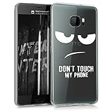 DIVERSIÓN: El diseño divertido de la funda tiene escrito "No toques mi móvil" y la cara de un emoticono enfadado. Será una advertencia divertida para que otros no cojan tu dispositivo.