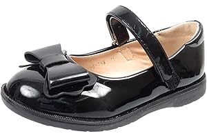 SERGIO ITALIA Girls Mary Jane Shoes Kids Patent Bow Children School Faux Leather School Shoes