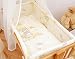 LARGE PADDED CRIB BUMPER 260 cm LONG TO FIT REGULAR CRIB / CRADLE 90x40 cm - ON LADDERS YELLOW