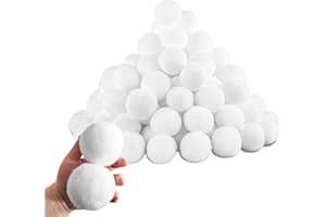 MORAINJAY 30 szt. 7 cm białe świąteczne śnieżki elf, miękka sztuczna świąteczna śnieżka, wewnętrzna walka na śnieg dla dzieci, realistyczne sztuczne śnieżki do gry zimowej, walki na śnieg, choinki, dekoracja