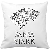 Incluye relleno Cojín con relleno Juego de Tronos Sansa Stark - Blanco, 35 x 35 cm