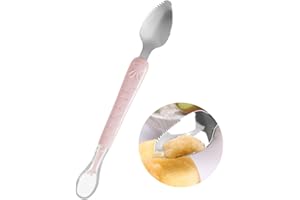 Baby Löffel, Witbicg Babylöffel Ab 4 Monate Silikonlöffel Baby Bpa Frei Obst Schälen Ergänzendes Essen Kind Baby Passt In Den Mund Des Babys Mikrowellen,Spülmaschinen Und Gefriergeeignet (Rosa)