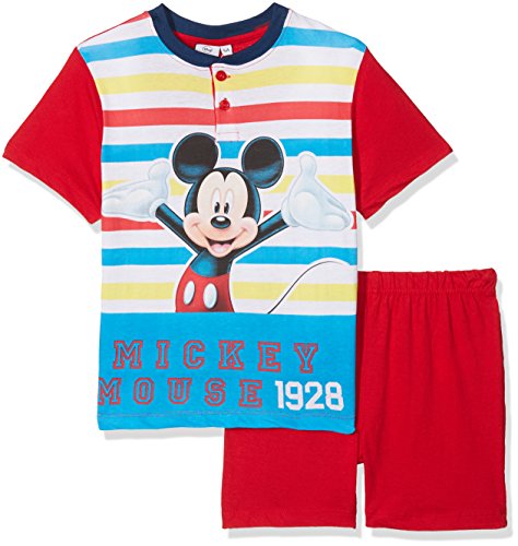 Disney Boy's Mickey Sleepsuit, Red (Rosso), Red (Rosso), 116 (Manufacturer Size: 6Y)
