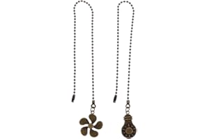 ibasenice 2 Unidades Tiradores Decorativos de Metal para Techo, Lámparas Colgantes de Araña con Cadena, Extensiones de Cadena para Ventilador, Luz de Techo y Baño