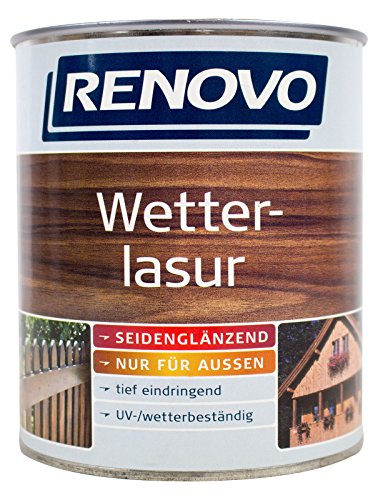 Preisvergleich Produktbild Wetterlasur 2,5 L Holzlasur Kalkweiss Renovo