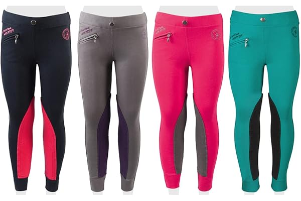PFIFF 102603 Ella Pantalon d'équitation pour Enfant avec empiècement en Tissu
