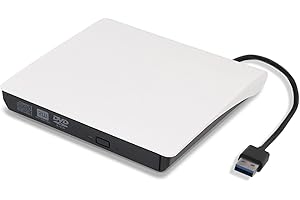 SPSMOKH Unidad externa de CD y DVD USB 3.0 portátil DVD/CD +/-RW, reproductor de DVD externo delgado para laptop, computadora, MacBook, Windows