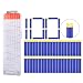 Produktbild LoKauf Clip Magazin, 18-Darts Form Quick Reload Soft Bullet Cartridge Clip Magazin + 100er Darts Pfeile Zubehör Ersatz für Nerf N-Strike Elite