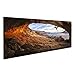 Produktbild Bild Bilder auf Leinwand Männlicher Kletterer, der Entlang Einem Dach in Einer Höhle Bei Sonnenuntergang klettert Wandbild, Poster, Leinwandbild NPZ
