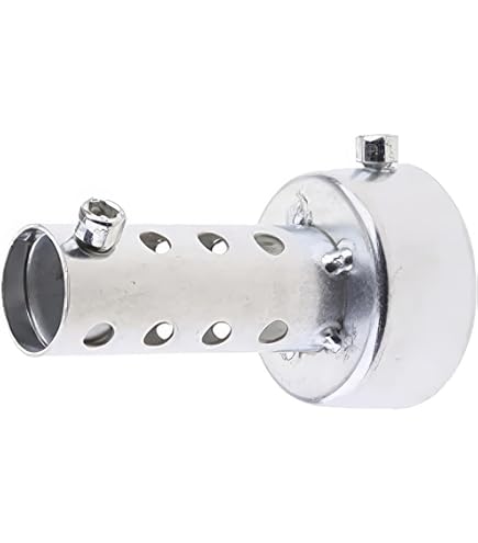 XYWHPGV Silencieux Insert Échappement Moto 60mm Universel - Chicane En Acier Inoxydable Argent - Réducteur De Bruit
