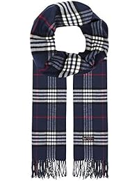 Ornella Venturi Firenze, mantón de las señoras de la estola de viscosa cachemira, tela escocesa azul, SC1154D