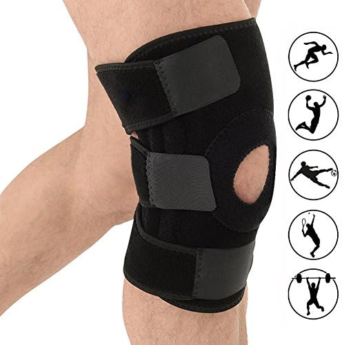 Werded Knee Support / Brace with Open Patella Design &amp; 3 Adjustable Velcro Strap, Breathable Neoprene Kneecap Protector Wrap Guards, Suitable for Workout Daily Activities - Men &amp; Women