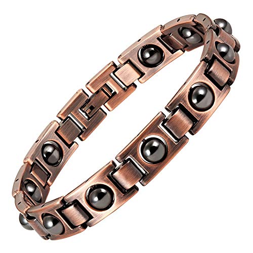 Preisvergleich Produktbild MHOOOA Damen Antike Verkupferung Magnetische Armband Armband Für Frauen Schmuck Gliederkette Charme Armbänder
