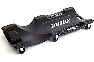 Chariot de Visite BM TOOLS BMT-Roulette Mécanicien Garagiste, Planche de Travail pour vidange véhicule, 6 roulettes pivotantes