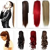 24" & 100g Hair Piece Clip In Pony Tail Extension Very LONG & SEXY Curled Wavy Heat-Resisting Like Real Human Hair