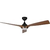 Alsanfan Chic - Dark Illuminated Remote Control Ceiling Fan 132cm