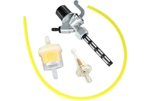 AISEN Benzinhahn mit inkl. Wassersack Benzinfilter 1m Benzinschlauch für Simson S50 S51 S53 S70 S83 SR1 SR2 SR4-1 Spatz SR4-2 Star SR4-3 Sperber SR4-4 Habicht - MZ ETZ, TS, ES, ETS u.a.