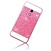 Produktbild Sunroyal Motorola Moto G 2. Generation 2014 XT1068 (G2) Handy Hülle Schutz Bling Hart Case Harte Glitzer Diamant Luxus Gel Crystal Kristall Zurück Hard Back Cover Rückseite, Rosa Pink