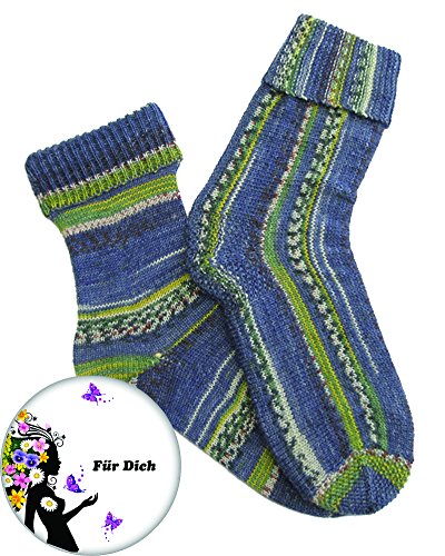 1437 OPAL HUNDERTWASSER Serie I: SINGENDER DAMPFER IN ULTRAMARIN – 1er Set 100g Knäuel 75% Schurwolle, 25% Polyamid, Lauflänge ca. 425m/100g, Nadelstärke 2 – 3 mm +Button HAPPY BIRTHDAY - 2