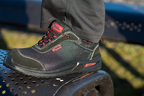 Männer Sicherheitsstiefel Stahlzehenkappe Arbeitsschuhe Fußgelenk Sportschuh Wanderschuh Zwischensohle Schutz 4482 Black Hammer - 7