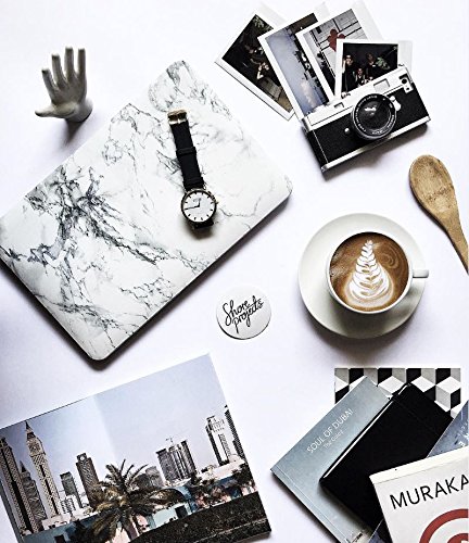MacBook Pro 13 Netzhaut Fall GMYLE gummiertes für MacBook Pro 13 Zoll mit Retina-Display – White Marmor Muster Gummi beschichtet Hard Shell Cover (nicht geeignet für Macbook Pro 13 Zoll) - 6