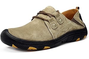 Asifn Scarpe Invernali Stringate Basse Uomo Mocassini Passeggio per Esterni Pelle Scamosciato Allacciare Sneaker Piatto Morbido Fatto a Mano Antiscivolo