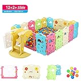 ❤ Juego valla - El área de múltiples modelos. La valla de juegos para bebés puede alojar cómodamente a tres niños. Mejore a su hijo y a su bebé usando su tiempo de juego como niñera cuando compra este juego en la casa.