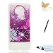 Produktbild TOUCASA Moto Z3 Play Handyhülle,Moto Z3 Play Hülle, Transparent Flüssig Bewegende Treibsand Silikon TPU,Ultra Dünn Glitzer Quicksand Kratzfestes Schutzhülle Flüssig Hülle für Moto Z3 Play(Lila)