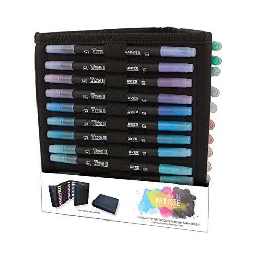 Docrafts Aquarell 10 Stifte und Caddy Bürste, fein (36 Stück)