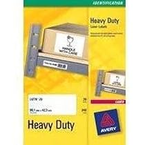 Avery White Heavy Duty Labels-99.1x38.1mm 14UP-350 Labels-25 Sheets - View #4