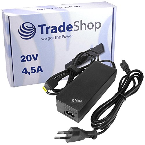 Trade-Shop Notebook Laptop Netzteil Ladegerät Ladekabel Adapter 20V/4,5A inkl. Stromkabel für Lenovo Essential G500 G50-70m G5070 G500S G505 G505s G50-30 G700 G50-45 G710 G510