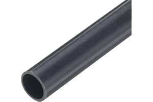 QUARKZMAN PVC Rohr, Durchmesser 10mm Länge 0.23m Rund Kunststoffrohr für Garten, Aquarium, Wasserleitung, Kabelkanal, lüftungsrohr (Dunkelgrau)