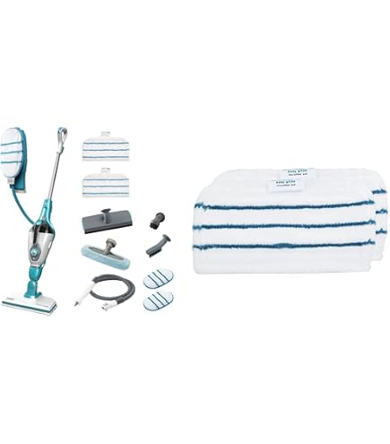 Balai Vapeur BLACK+DECKER 9 En 1 - Nettoyeur Main Détachable Et Gant SteaMitt - 1,3kW - FSMH1351SM-QS