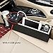 Produktbild Haosen PU Leder Seitentasche Organizer Auto-Organizer,4 USB-Anschlüsse Aufbewahrungsbox organizer Schlitz Tasche autozubehör für alle Autos - Left-hand Drive (Schwarz)