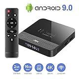 Byttron Android 9.0 TV Box Smart Media Box 2GB RAM 16GB ROM RK3228A Quad Core Bluetooth 4.0 WIFI 2.4G & 5G Ethernet 2USB Set Top Box Support 4K Ultra HD Internet Video Player