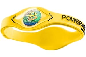 Power Balance Bracciale di silicone, Giallo/Nero, medium