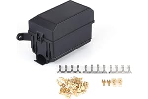 OUTBIT Supporto relè - Presa scatola relè a fusibile a 6 vie for camioncino scoperto fuoristrada for auto SUV