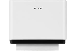 AIKE Distributeur Essuie Mains Mural,pour H2 & Z-Fold Les Plis de Papier de 25,3 x 8 cm ou Plus Petits, Peut Contenir 200 Feuilles