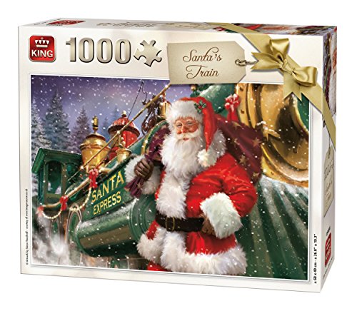 Preisvergleich Produktbild King 5684 Puzzle Weihnachtsmann Zug 1000 Teile, 68 x 49 cm