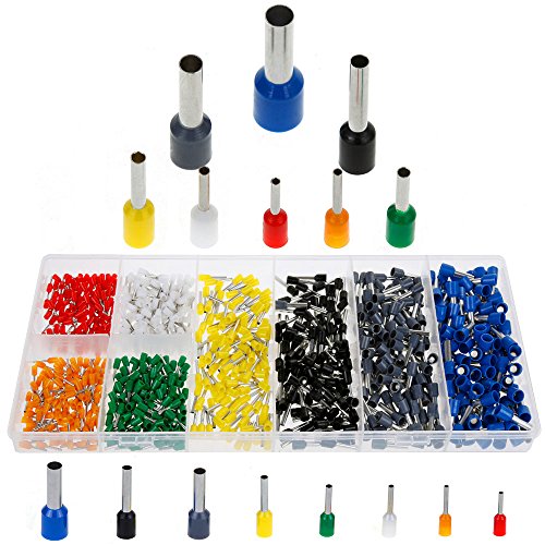 Rovtop Crimper Zange Set Crimpwerkzeuge Ferrule Crimper mit 816pcs 0,25-6mm² Selbstverstellbare Kabelschuhe Ratsche Draht Kupfer Isolierte Cord Pin End Crimp Terminal - 5